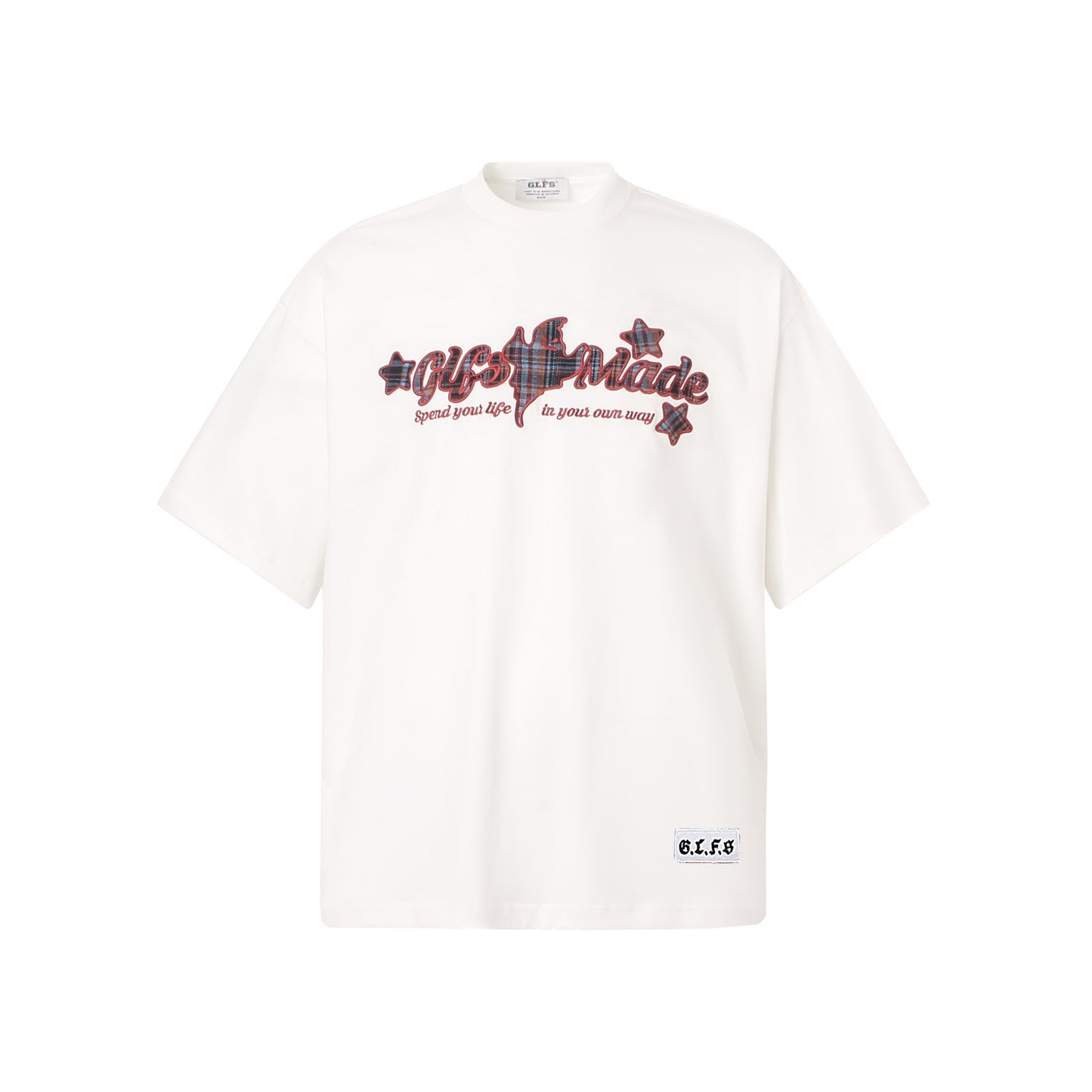 Unisex T-shirts Patch Embroidery Premium Design Loose Short Sleeve T-Shirt