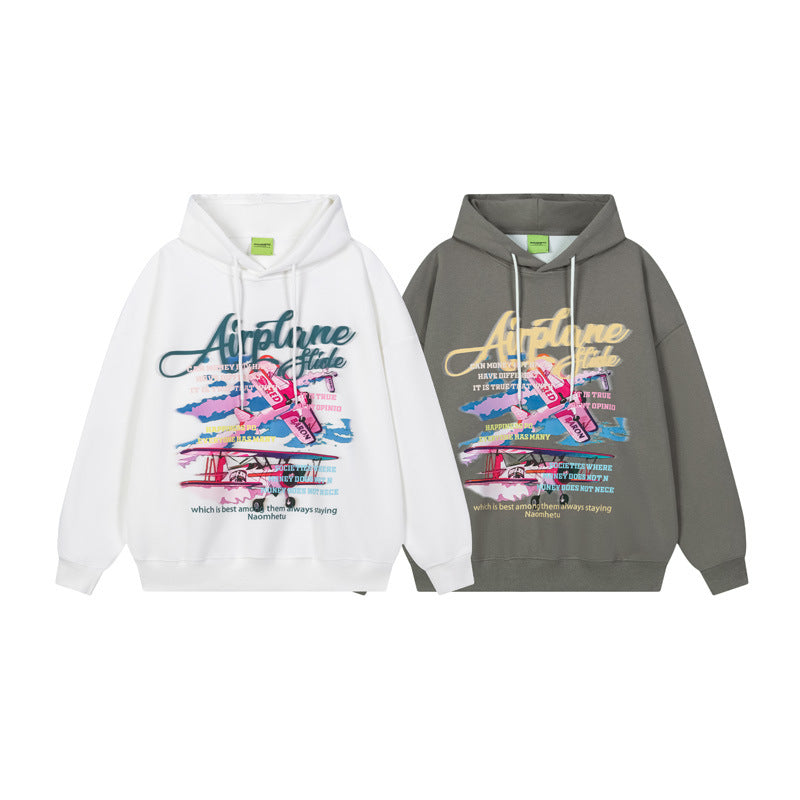 Vice streetwear vintage fall loose casual hoodie hoodie