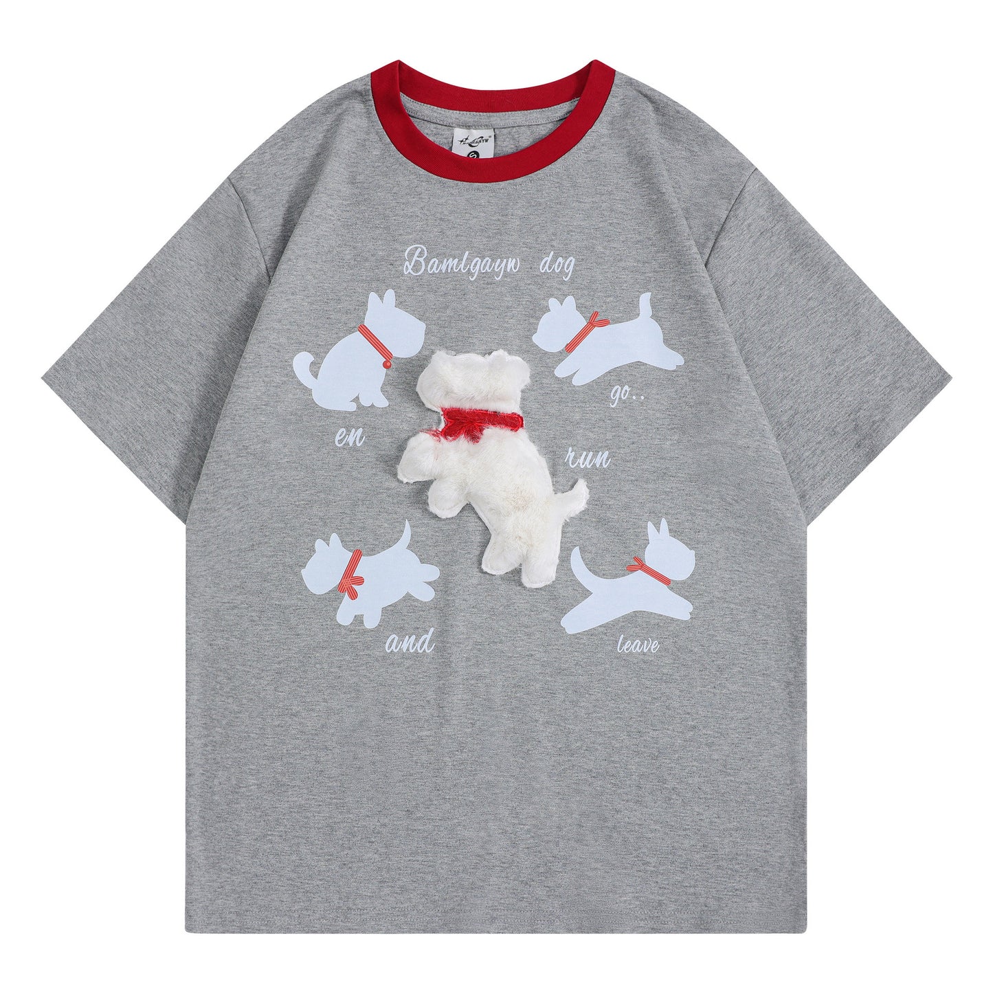 Camisetas streetwear Summer Vintage Puppy Casual Loose Short Sleeve T-Shirt