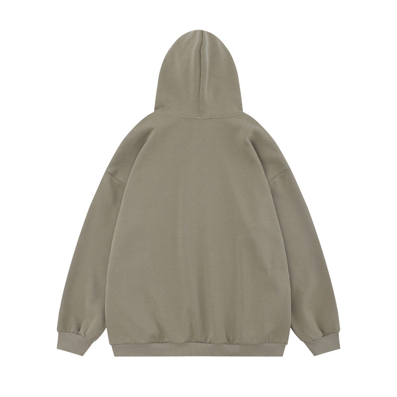 Streetwear Hoodie Vintage Portrait Print Hooded Sweater Hip Hop Jacket