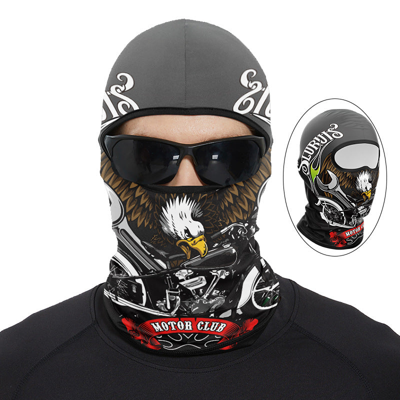 Cycling Windproof Hood Sunscreen Windproof Full Face Ice Silk Mask