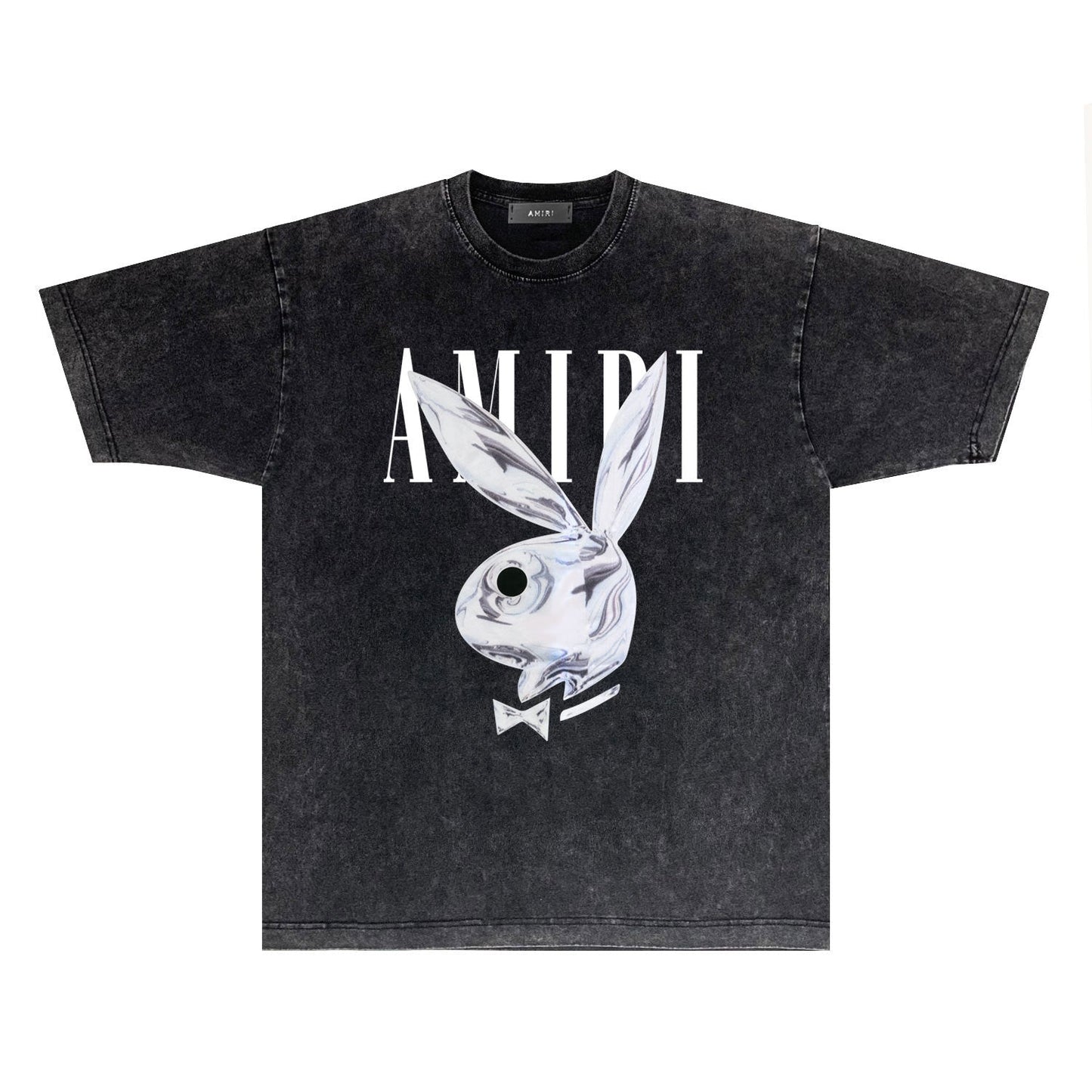 Amiri T-shirt Washed and Worn Retro Short Sleeve T-shirt