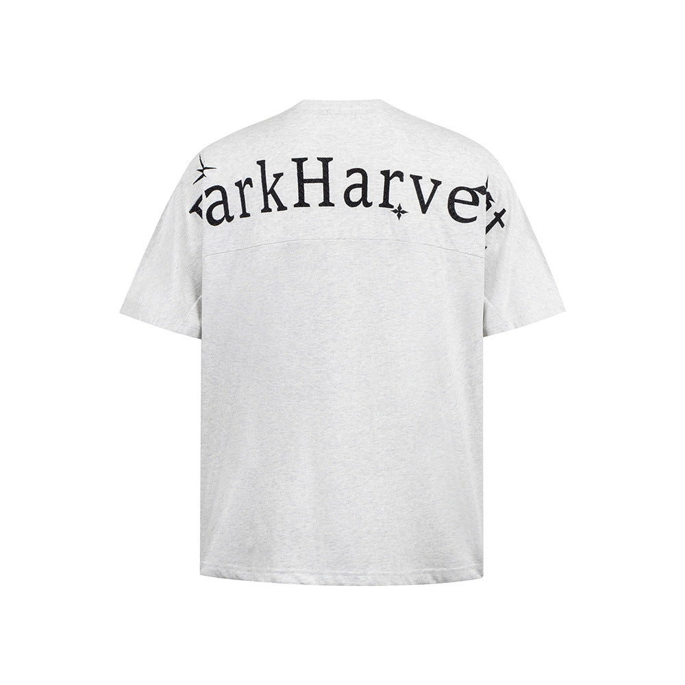 Hip Hop Clothes New York Vintage Embroidered Short Sleeve T-Shirt Loose Casual Top