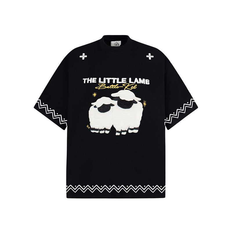 Camisas Retros Embroidered T-Shirt Short Sleeve T-Shirt