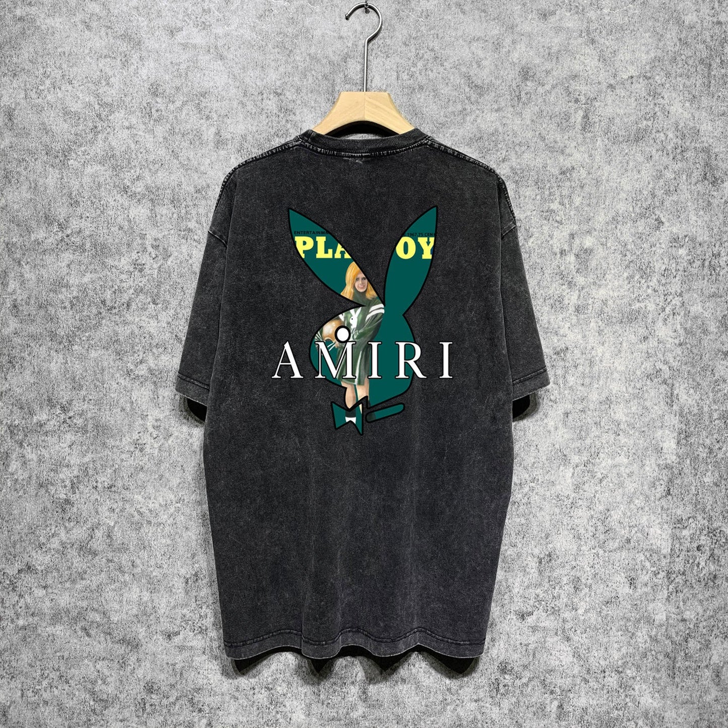 Amiri T-shirt Washed and Worn Retro Short Sleeve T-shirt