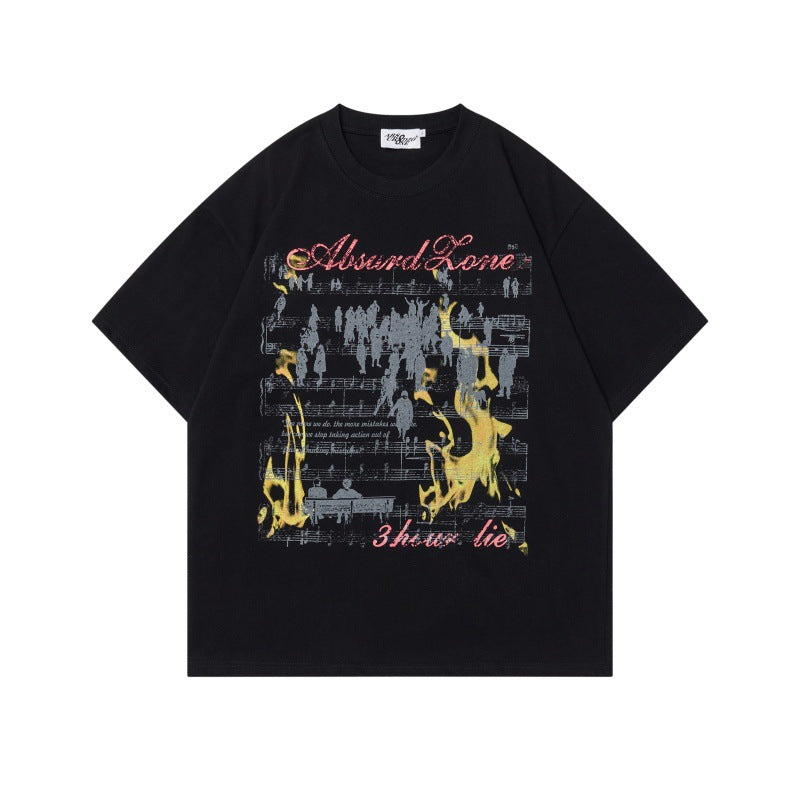 Camisetas streetwear Summer Vintage Casual Loose Short Sleeve T-Shirt