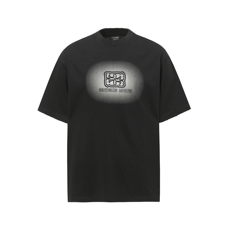 Casual Street Wear High Neck Loose Short Sleeve T-Shirt
