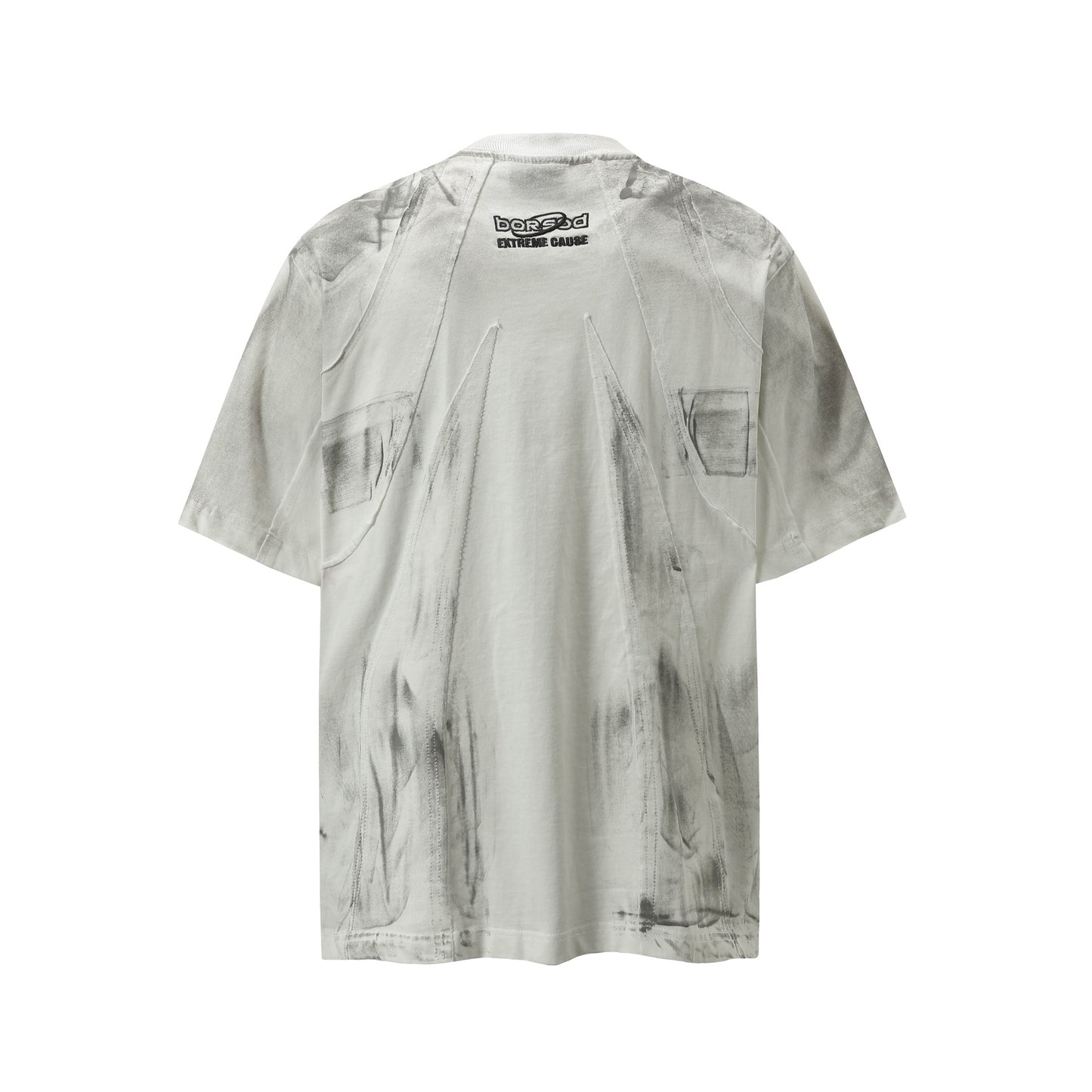 Retro Style Shirt For Mens Doodle Wash T-Shirt Short Sleeve