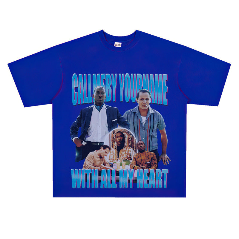Film Star T Shirt Movie Green Book Loose Retro Street Pure Cotton Personalized T-shirt Men and Women