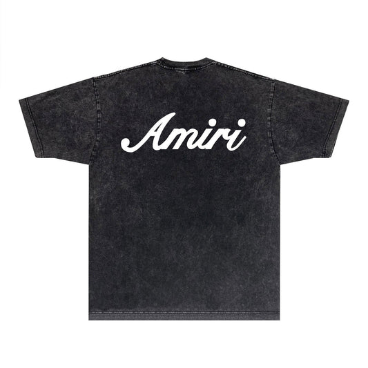 Amiri T Shirts Washed and Worn Retro Short Sleeve T-shirt