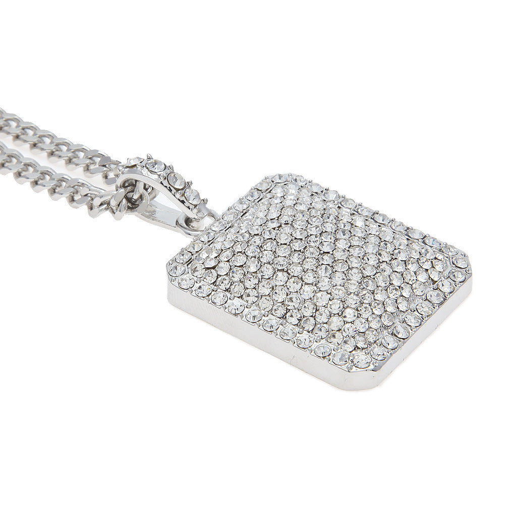 Jewelry Diamond Dog Tags Necklace Spectrum Dog Tags