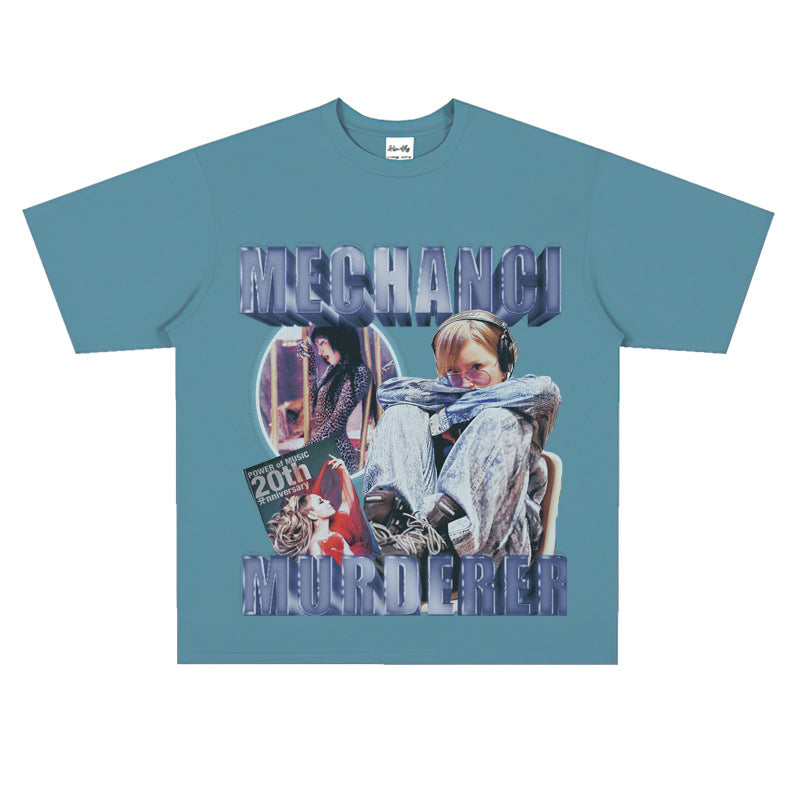 Film Star T Shirt Hamazaki Step Poster Commemorative Edition Loose Retro Street Cotton T-shirt Men and Women