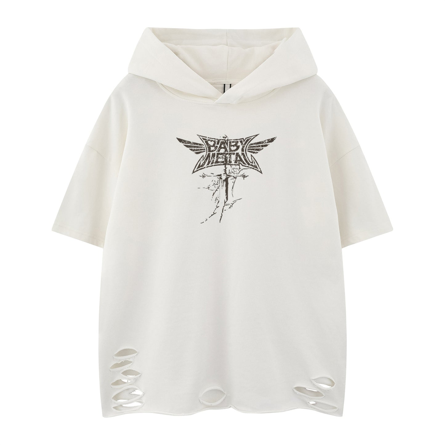 Distorted vintage short-sleeved t-shirt summer loose casual top