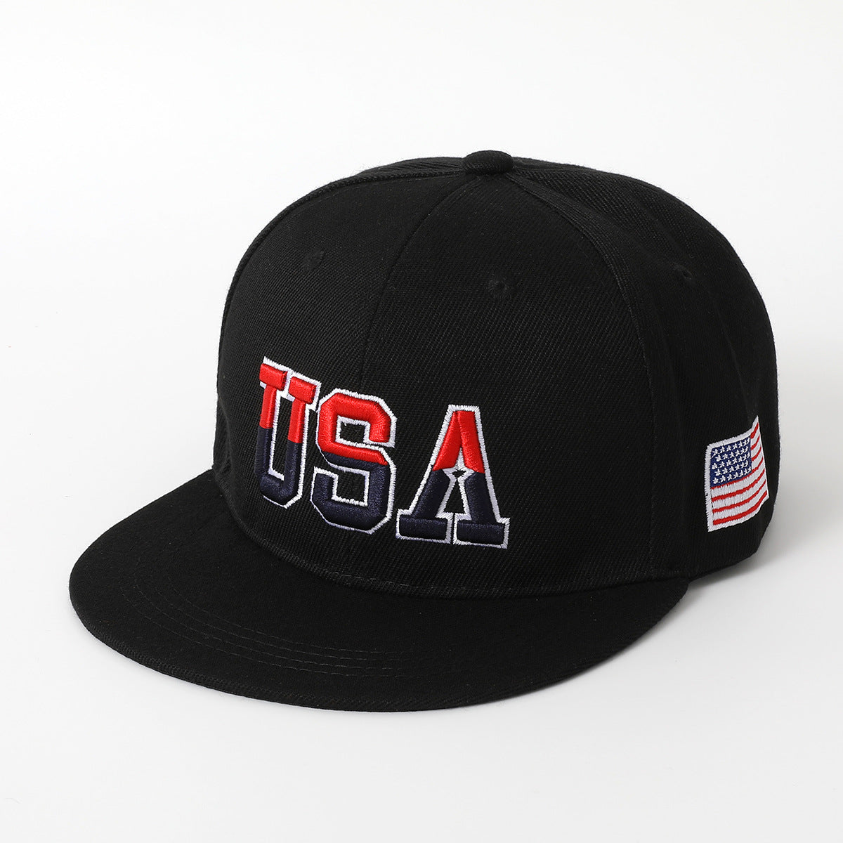 Vintage Usa Cap Flat Edge Summer Embroidered Sun Hat