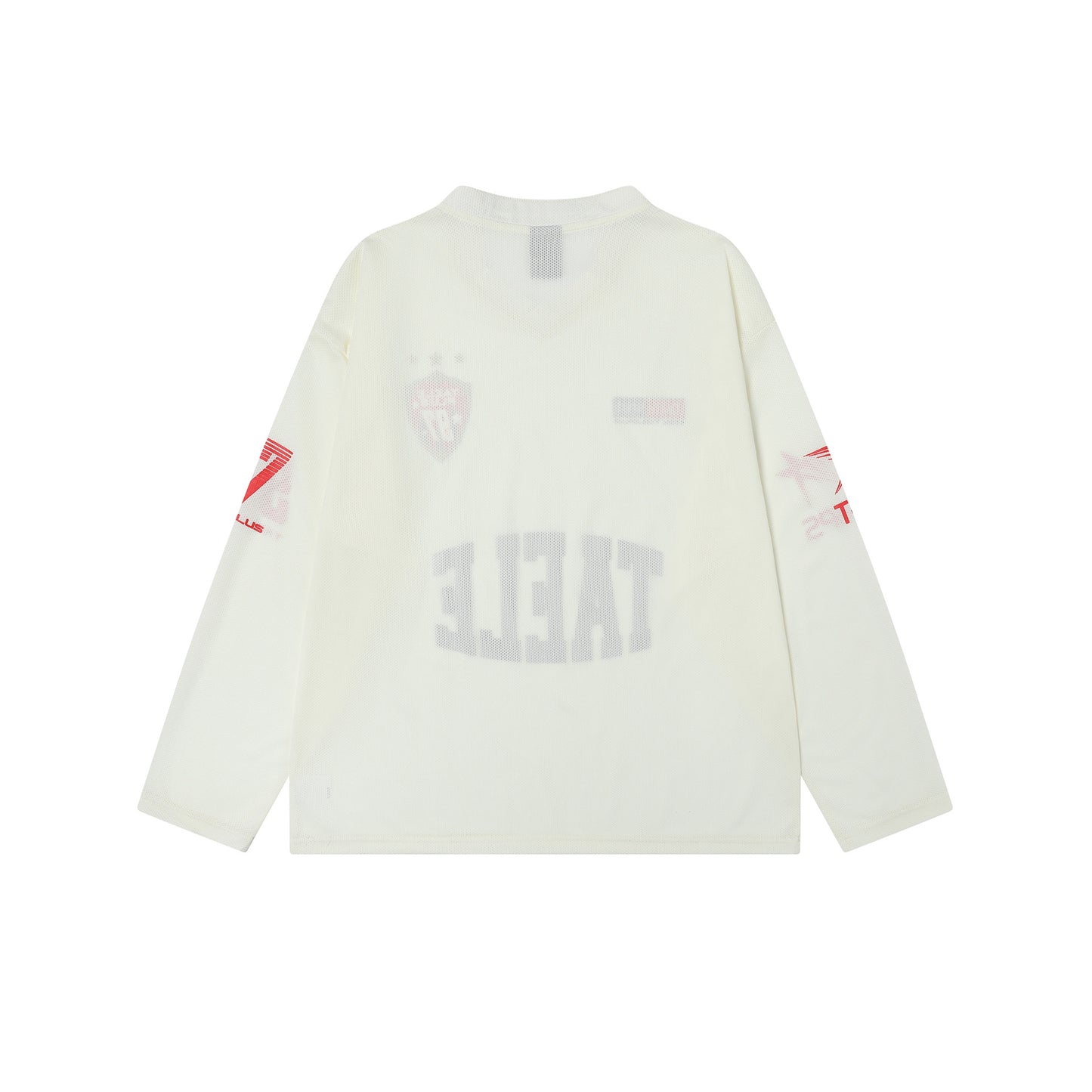 60s Style T Shirts Spring Vintage Sports Mesh T-Shirt Long Sleeve