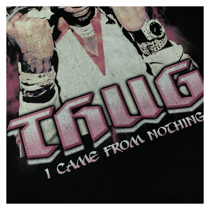 Cool t rapper young thug print short sleeve top