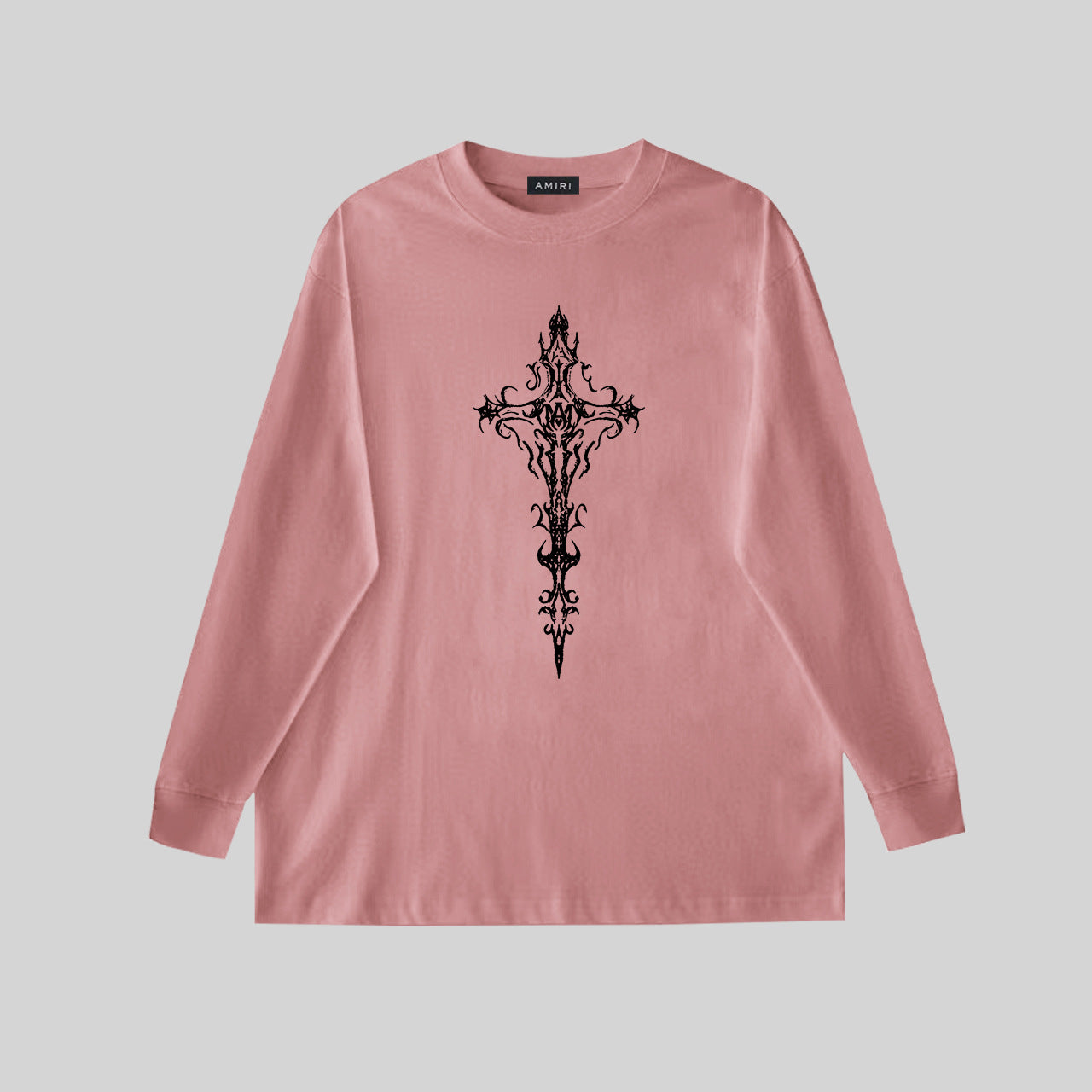 Amiri Sweatshirt AMI pattern print crew neck long sleeve men and women