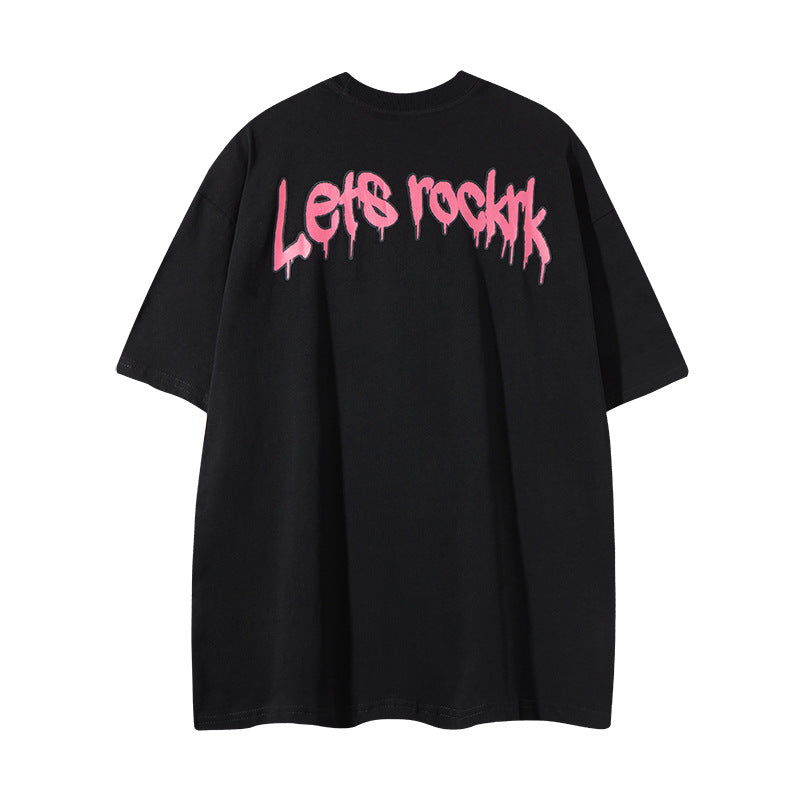 Nyc 1990 Shirt Vintage Anime Print Black Short Sleeve T-Shirt