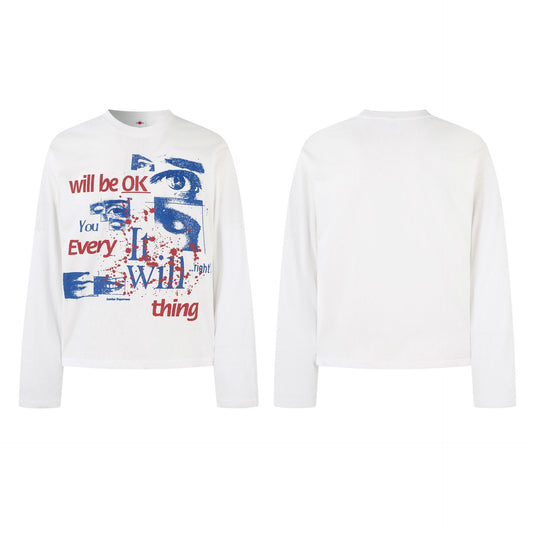 Unisex long-sleeved shirt autumretroloose