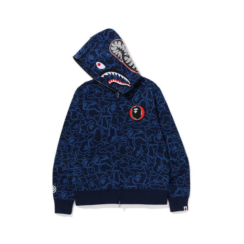 Ape Hoodie Autumn/Winter Camouflage Shark Hooded Cardigan Sweater Jacket
