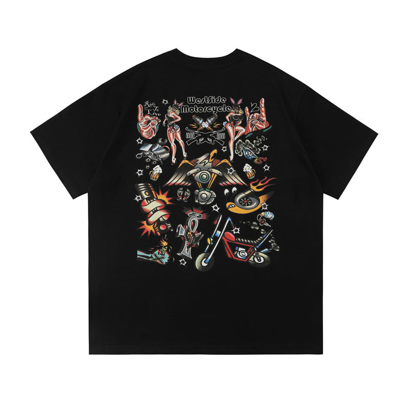 Casual Street Wear Vintage Short Sleeve T-Shirt
