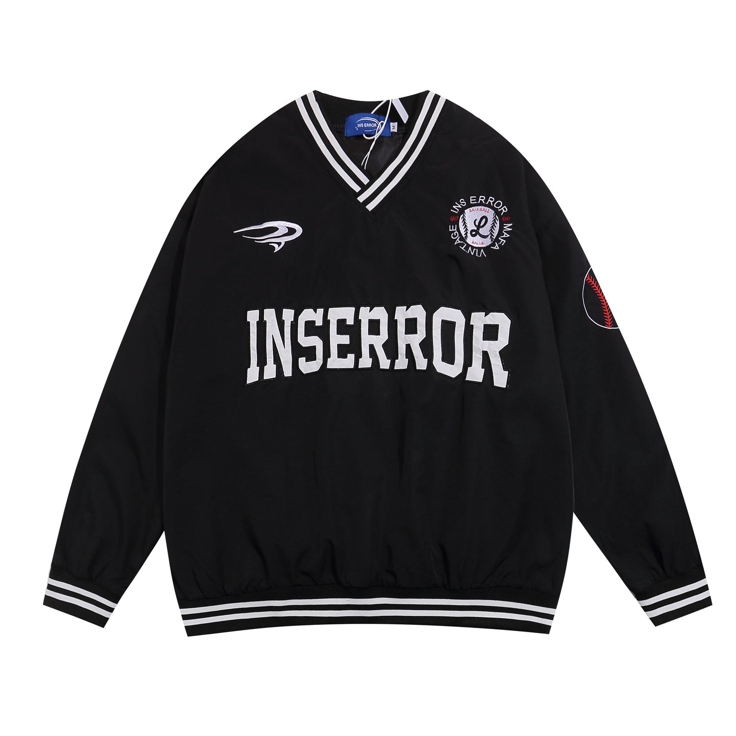 Unisex long-sleeved shirt men's v neck