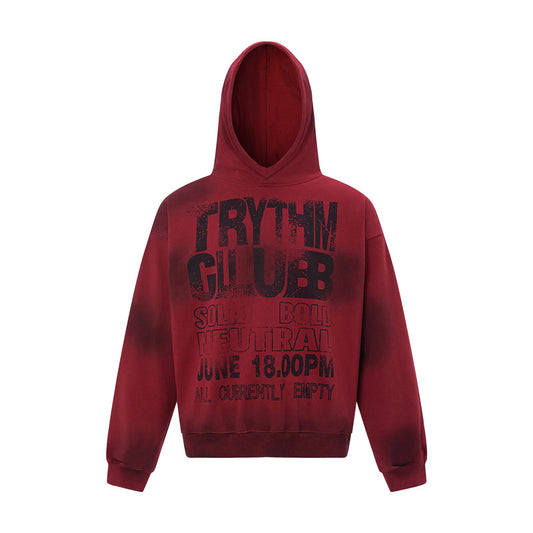 Streetwear Hoodie Vintage Alphabet Print Hooded Sweater