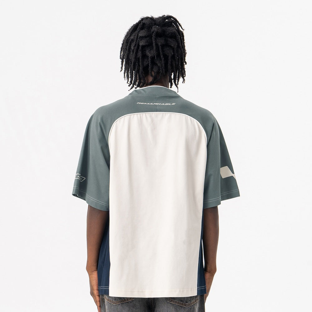 Vintage College Shirts Summer Loose Short Sleeve T-Shirts