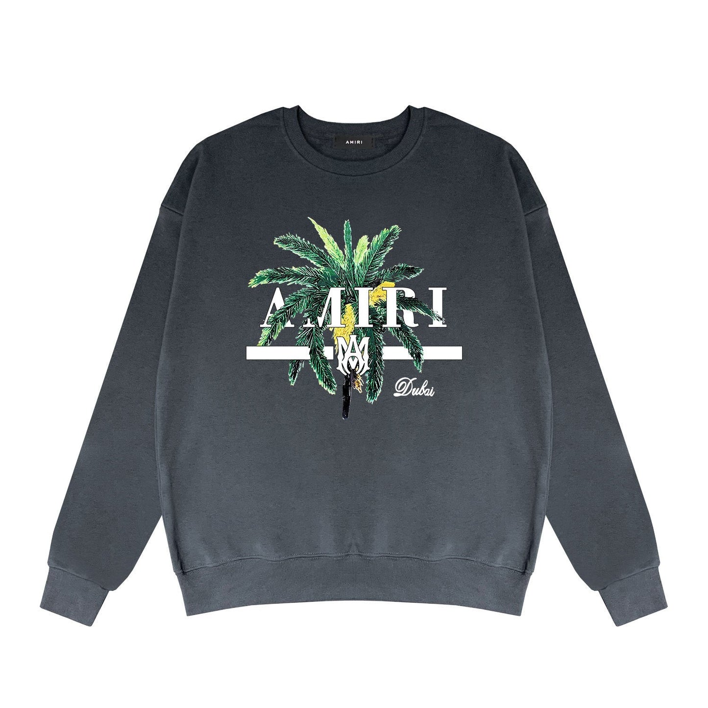 Amiri Long Sleeved Shirt Fashion Brand Crew Sweatshirts round Neck Sweater