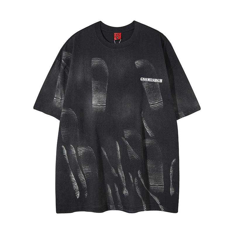 New York Hip Hop Style Alphabet Print Short Sleeve T-Shirt Summer Loose Casual Top