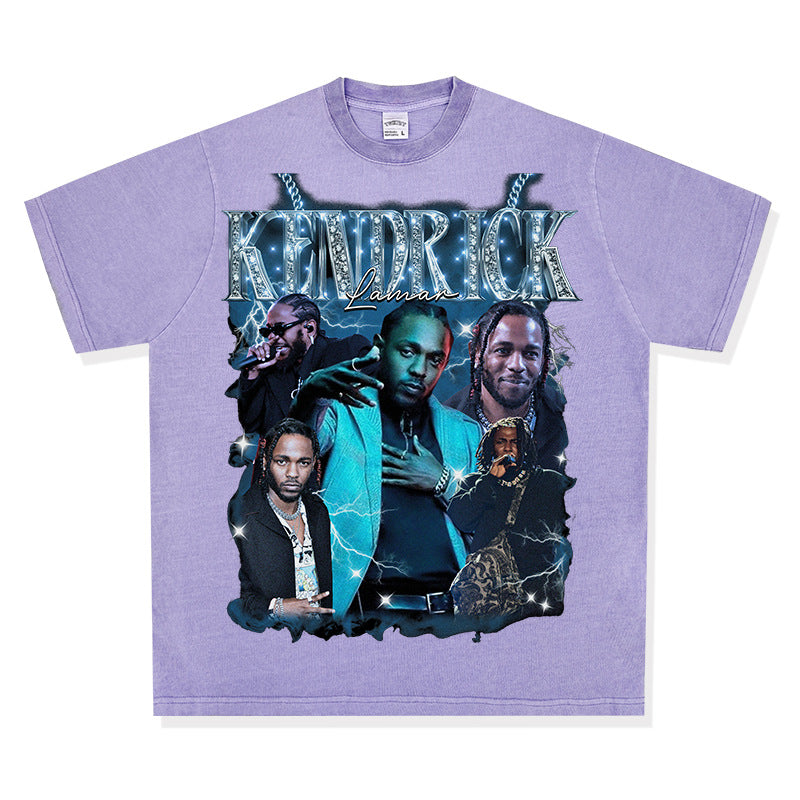 New york hip hop shop vintage hip hop kendrick la print short sleeve t-shirt