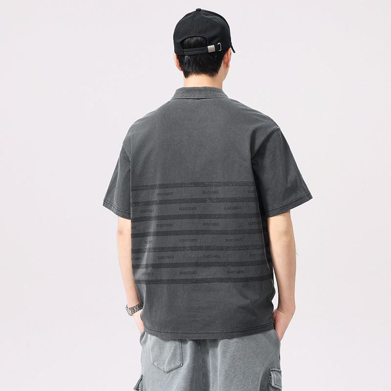 Men T-shirts Vintage Short Sleeve Summer Top