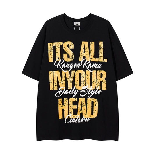 Nyc T Shirt Vintage Short Sleeve T-Shirt Summer Oversize Casual Top
