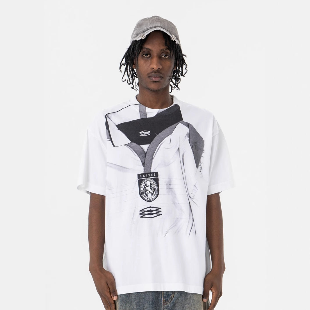 Vintage 90s Hip Hop Clothing Summer Crew Neck Short Sleeve T-Shirt