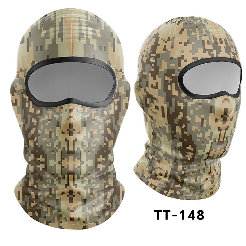 Cycling Windproof Hood Camouflage Python Ice Silk Mask Sunscreen Windproof