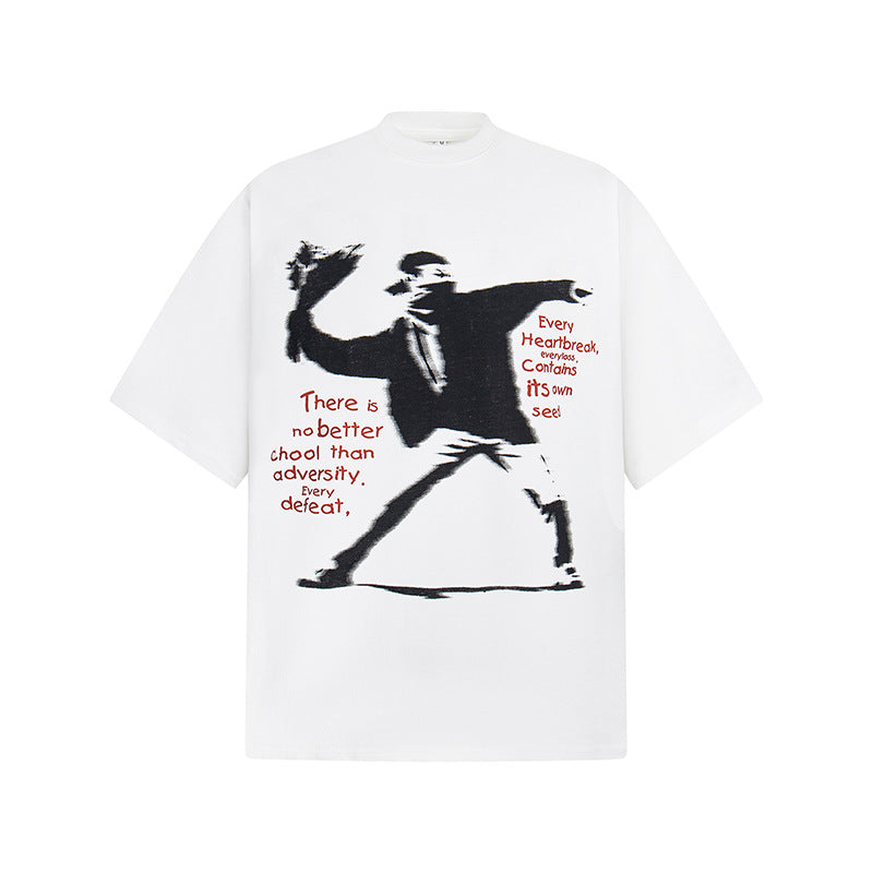 New York Hip Hop Style Vintage Short Sleeve T-Shirt Summer Loose Oversize
