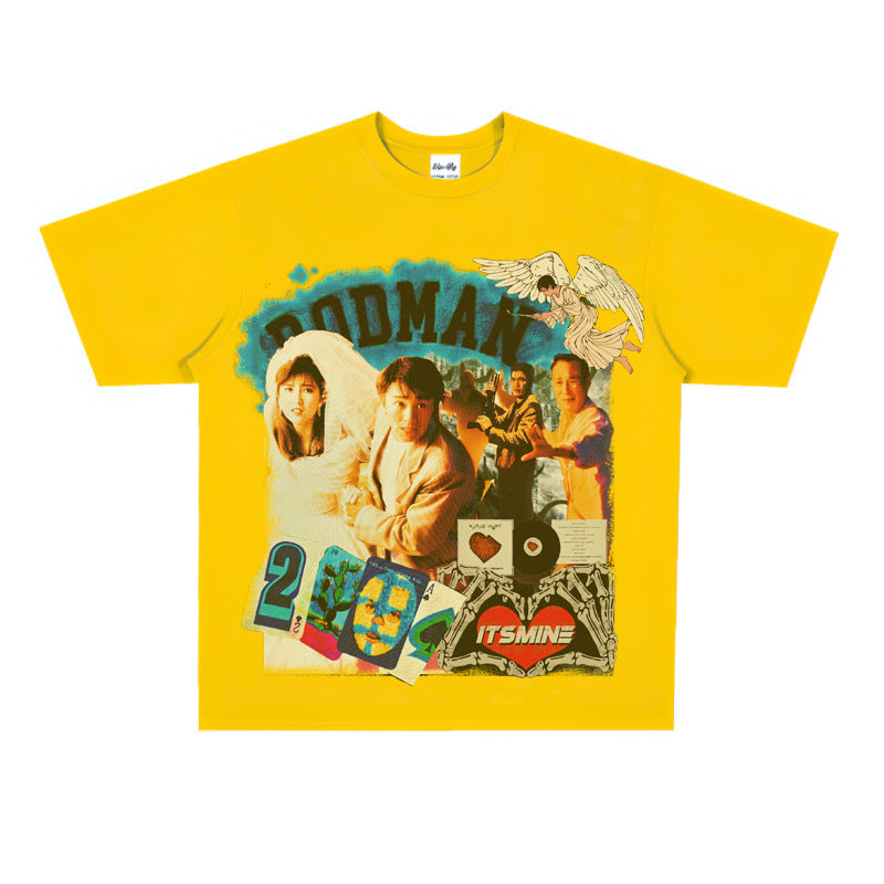 Film Star T Shirt Movie the Unmatchable Match Stephen Chow Short Sleeve American Street Printed T-shirt for Men and Women