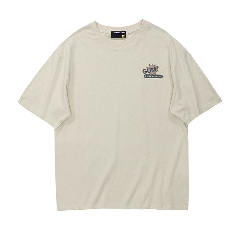 Vice streetwear Cartoon Print Crew Neck Short Sleeve T-Shirts