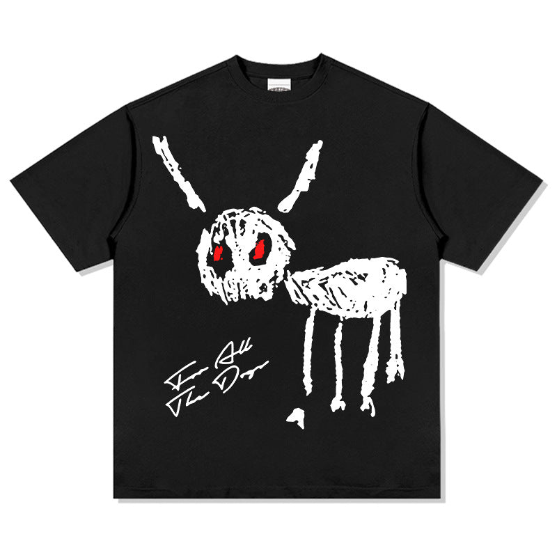 New york hip hop shop DRAKE print short sleeve t-shirt vintage