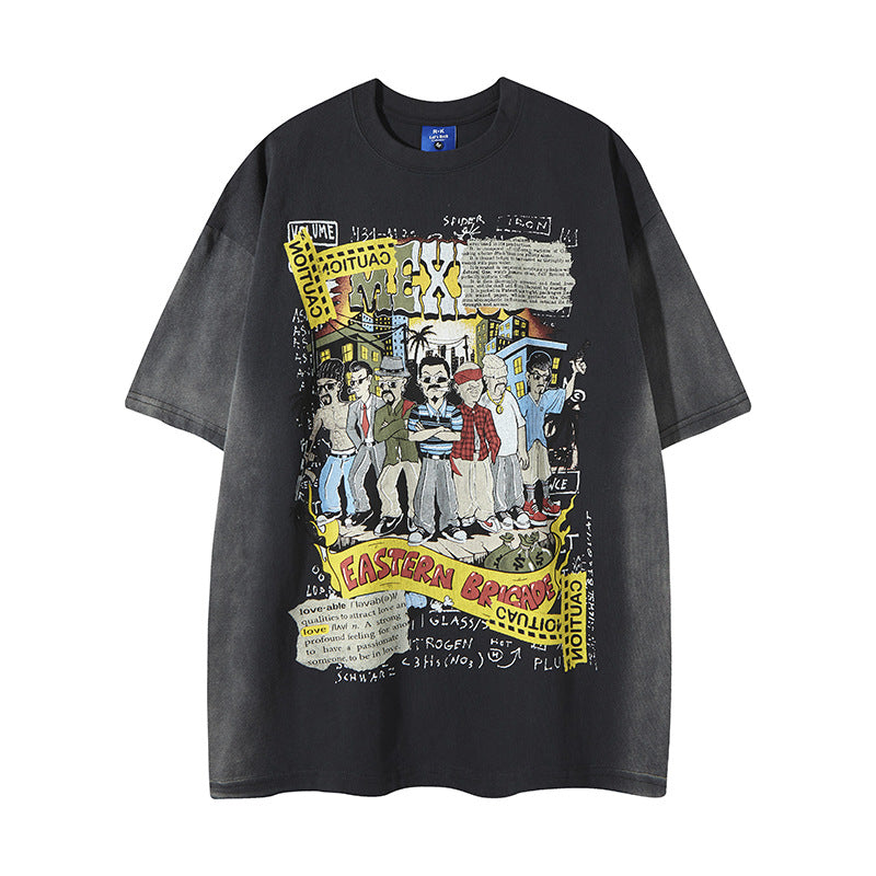 Nyc T Shirt Hip Hop Crew Neck Short Sleeve T-Shirt Oversize T-Shirt