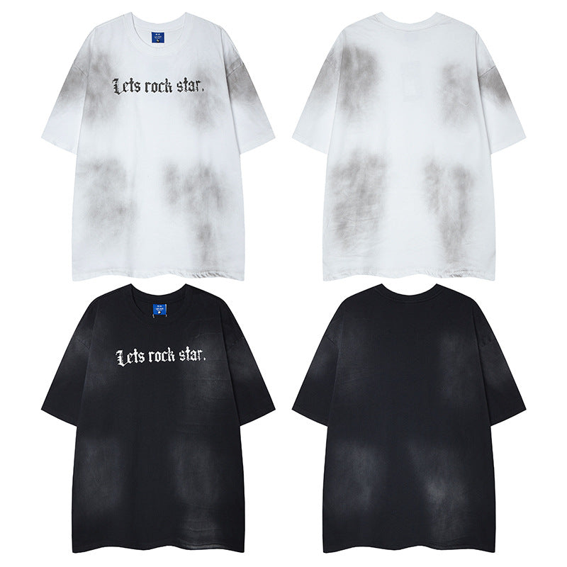 Camisas Retros Vintage Loose Short Sleeve T-Shirt