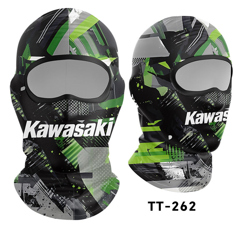Cycling Windproof Hood Bionic Camouflage Printed Ice Silk Sunscreen Mask