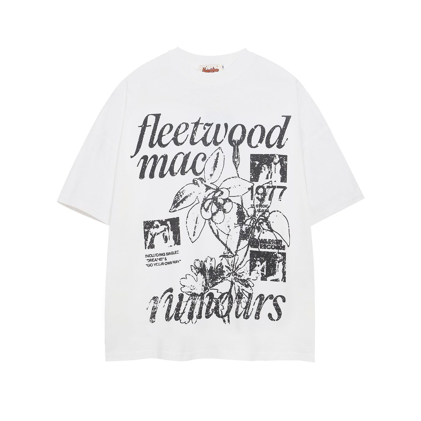 Hustle vintage summer t-shirt loose short sleeves