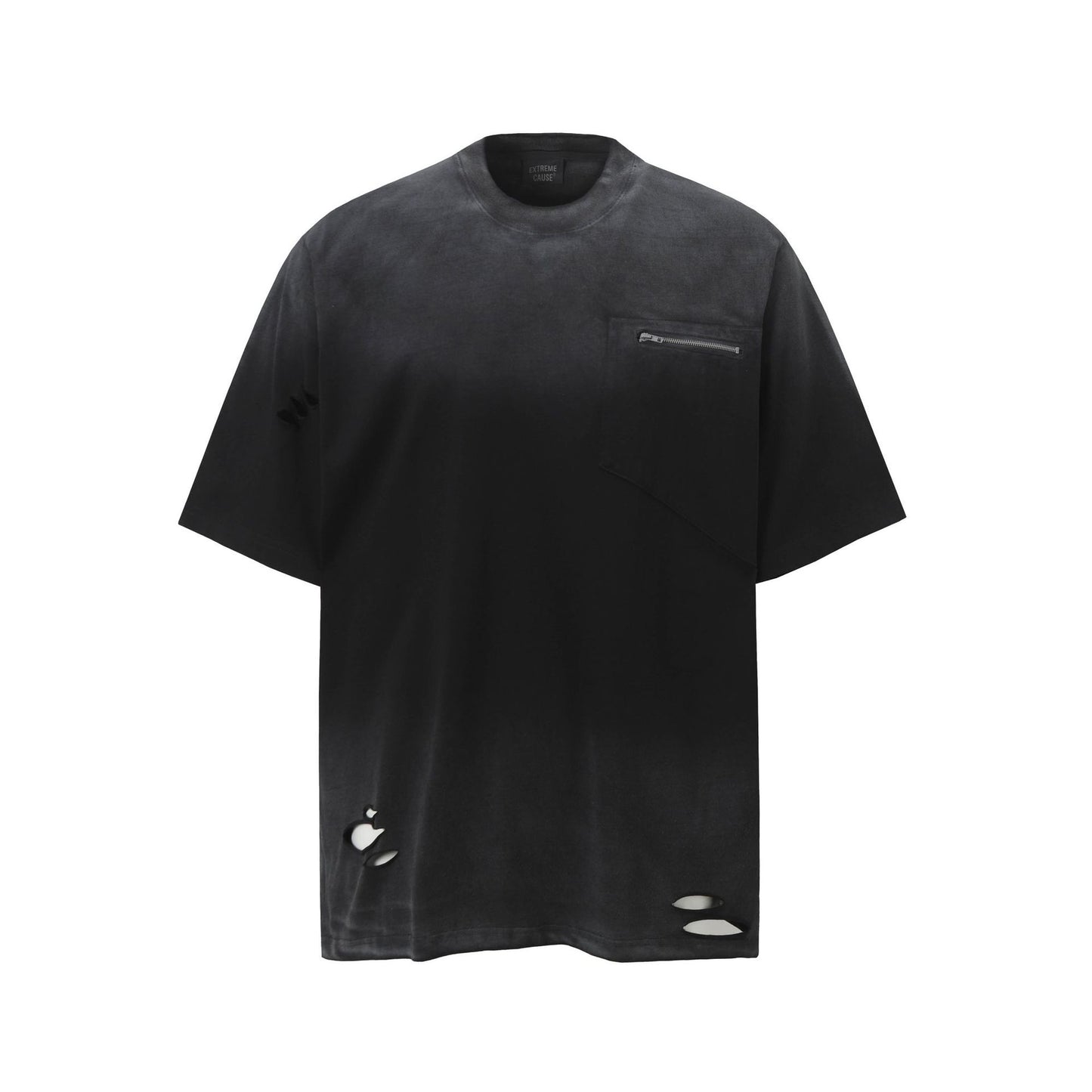 Hip hop shirt summer retro ripped short sleeve t-shirt