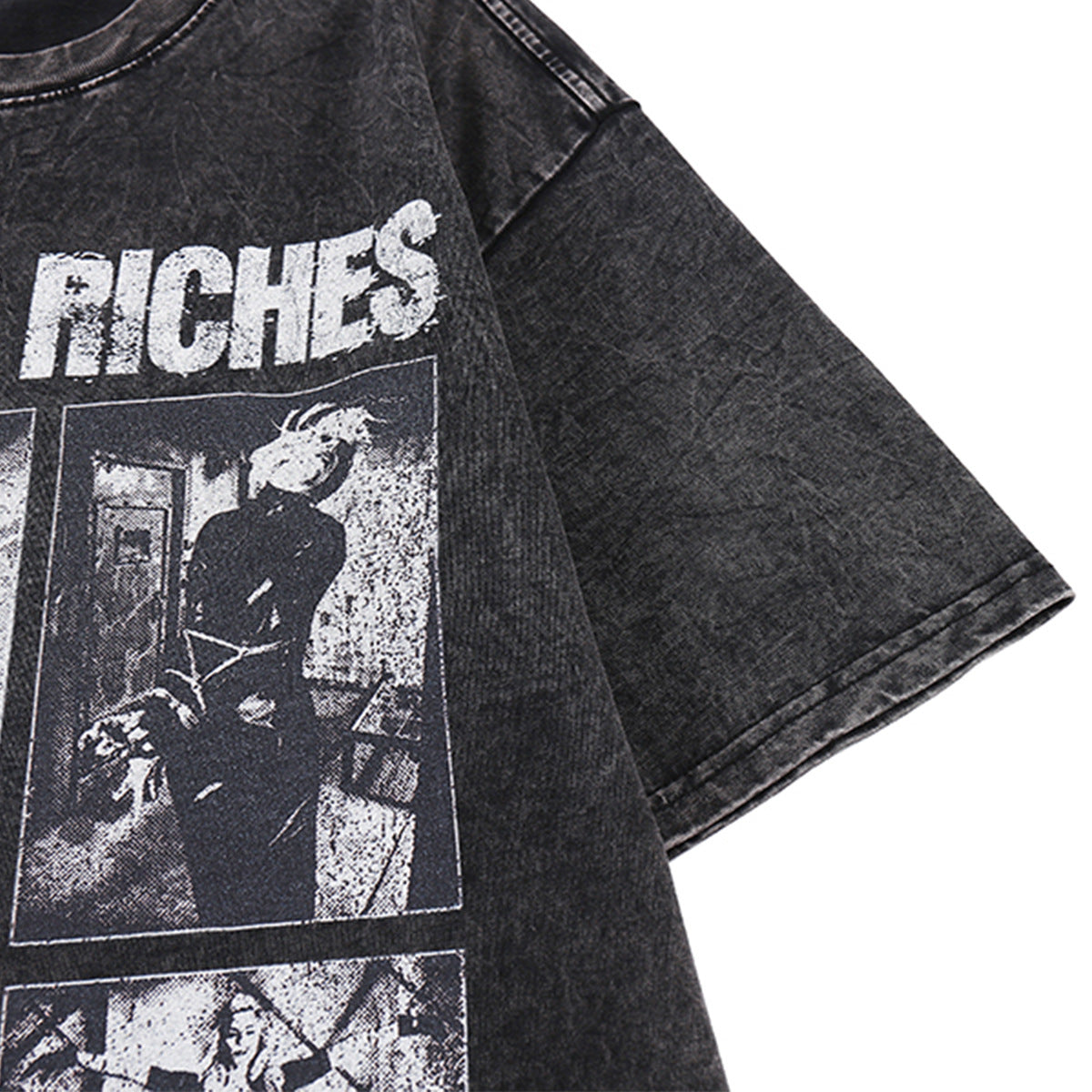 Hip hop clothing new york retro hip hop washed old t-shirt short sleeve loose