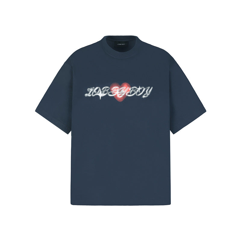 Stone Wash T shirt Retro Short Sleeve Loose T-Shirt