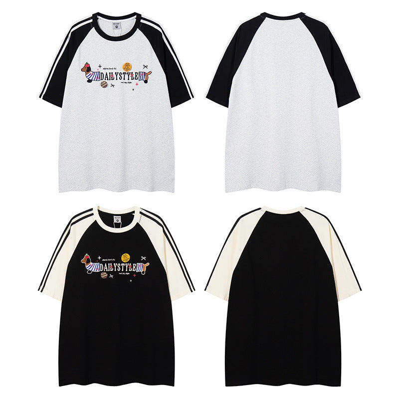 Camisetas streetwear Summer Vintage Casual Loose Short Sleeve T-Shirt