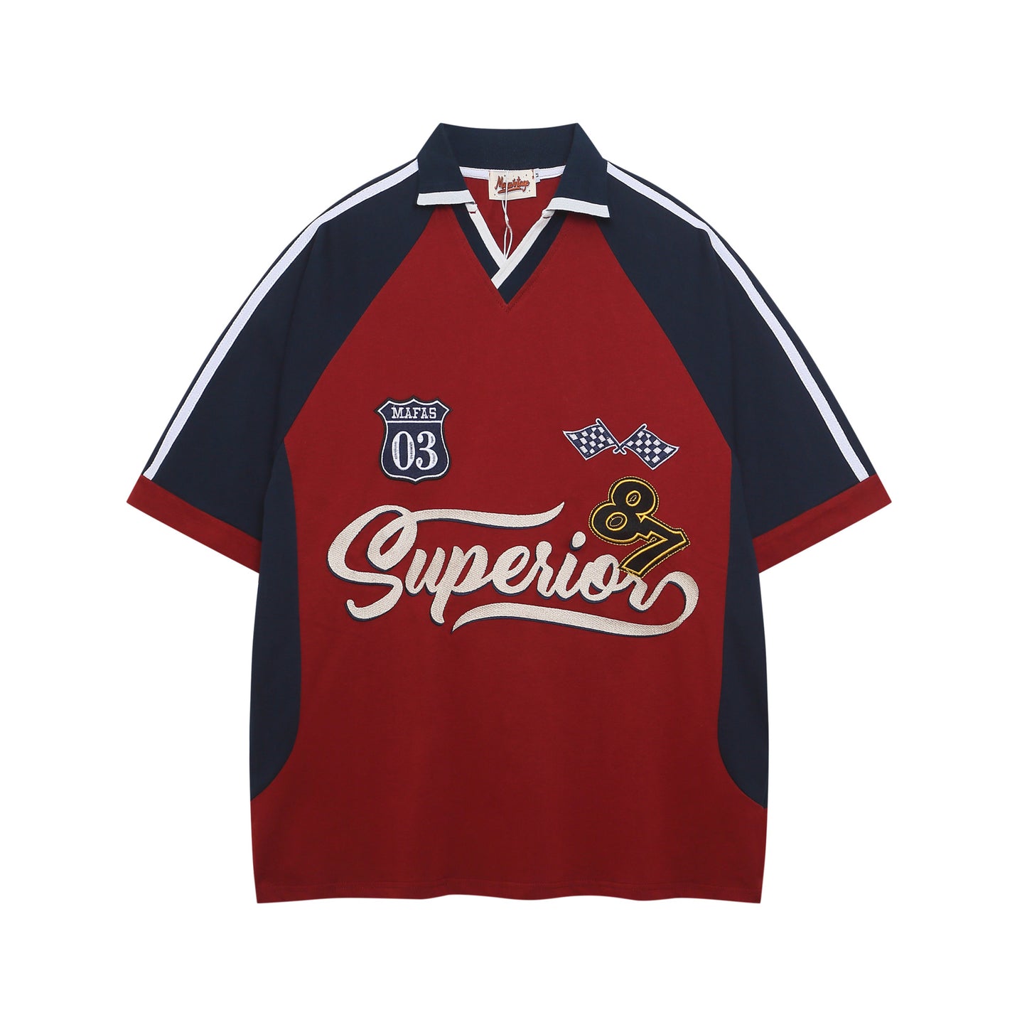 Hip hop clothing new york summer short-sleeved t-shirt embroidered lapel polo shirt