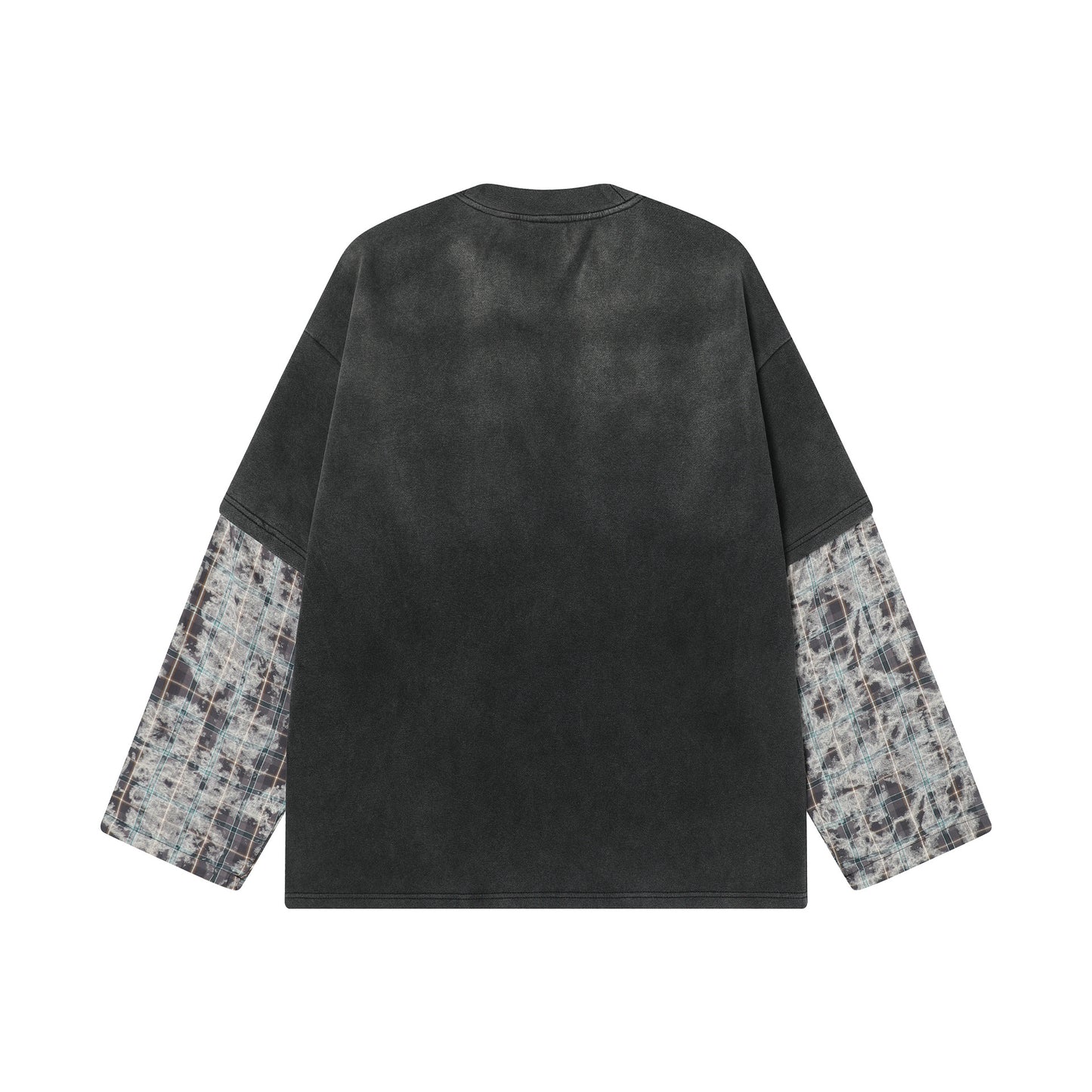 Racing oversized t shirt autumn, washed and old long-sleeved t-shirt