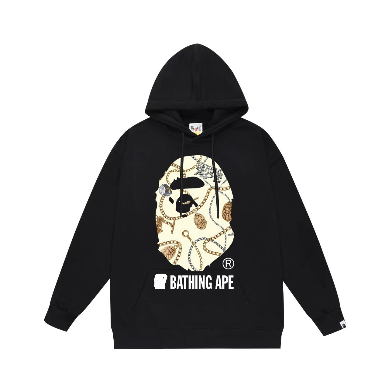 Ape Hoodie Autumn/Winter Letter Print Loose Hoodie Pullover Ape Sweater